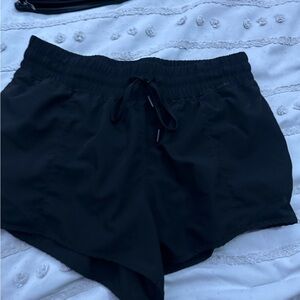 black athletic shorts